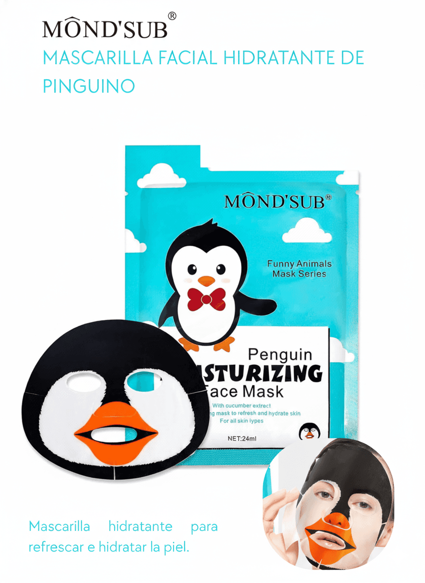 MASCARILLA FACIAL HIDRATANTE DE PINGUINO
