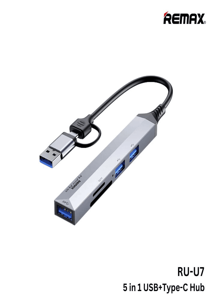 MICRO-RU-U7 Hub USB 3.0 con Conector Type C y Lector de Tarjetas SD