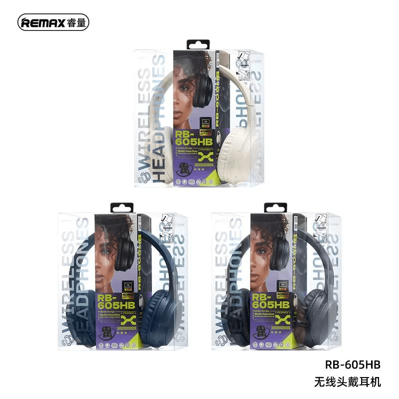 RB-605HB Auriculares Inalámbricos con Extra Bass y Diseño Plegable