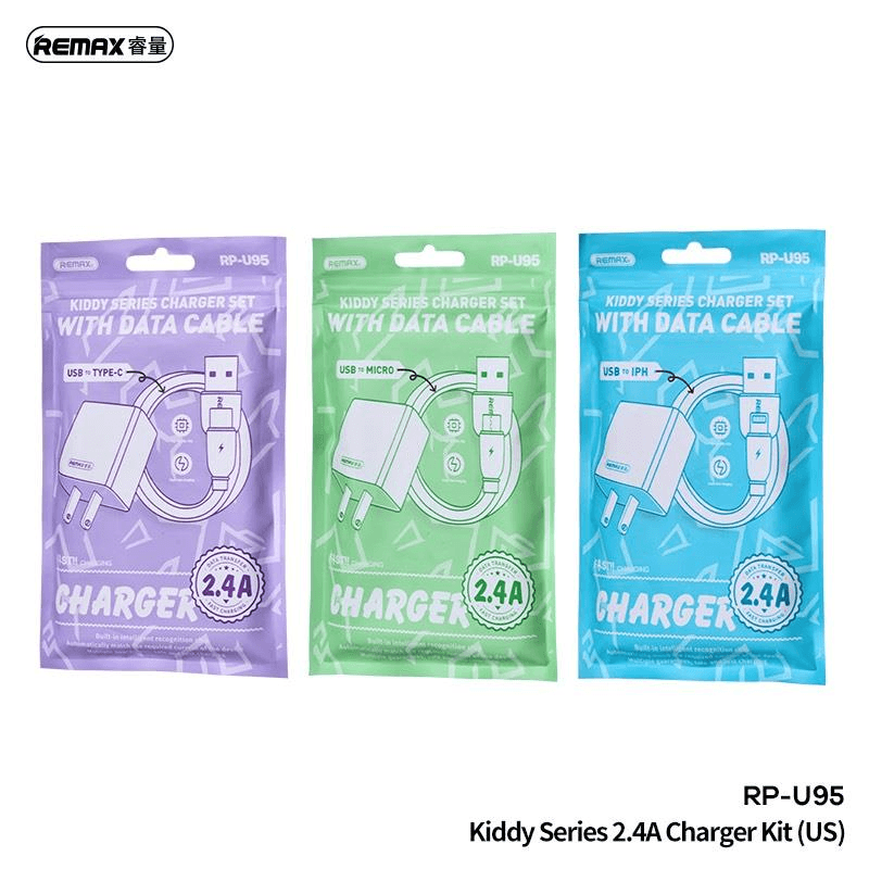 RP-U95 Cargador y Cable de Datos para Apple y Android de 2.4 AMP