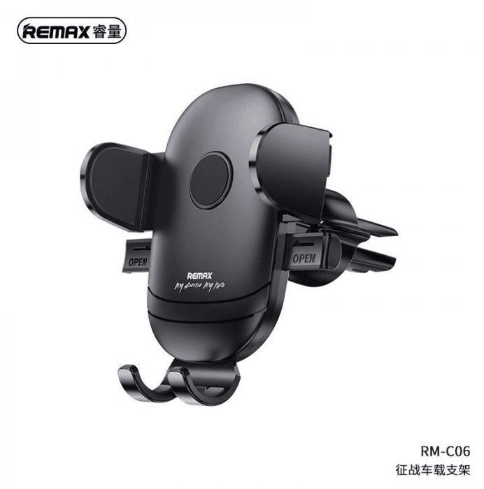 RM-C06 Soporte para Automóvil 360 Grados con Clip de Seguridad para Móviles